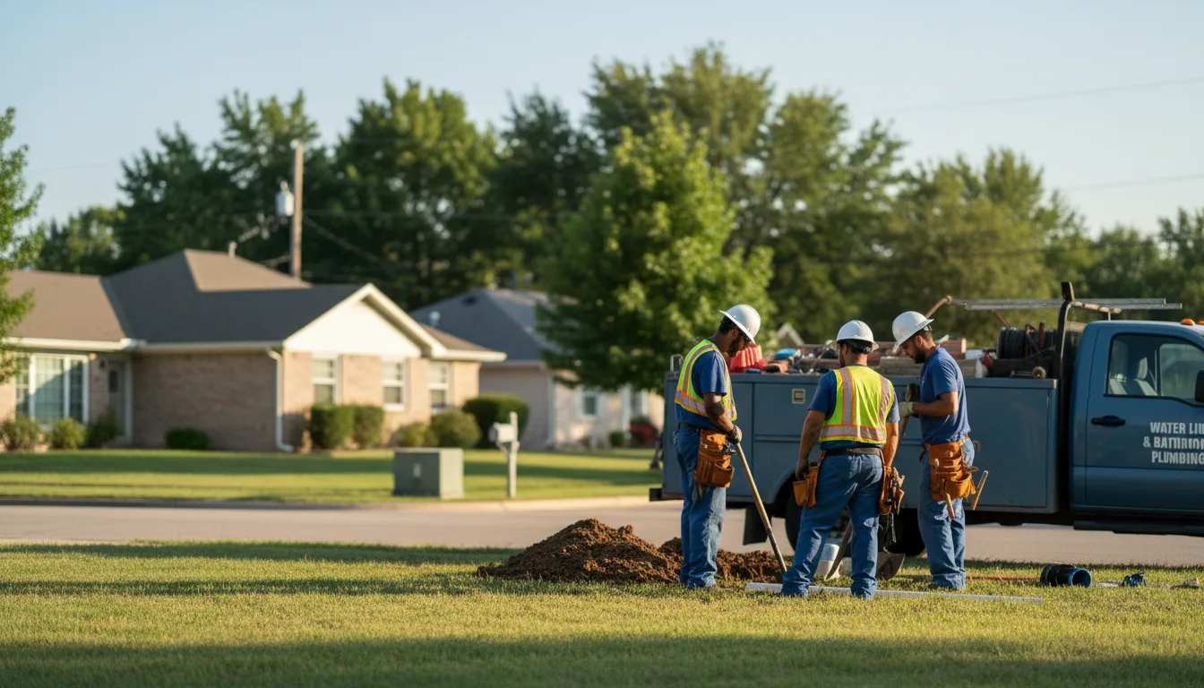 Residential water line and bathroom plumbing service in Central Falls, RI